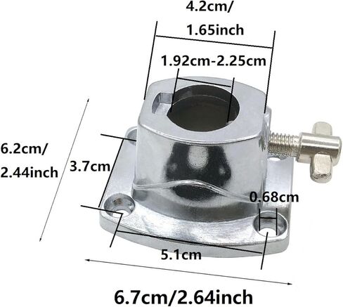 Percussion Drum Set Tom Cymbal Holder Clamp Metal Bass Drum Tom Mount Bracket with Plastic Gasket Mounting Screws, Universal Drum Kit Holder Base Plate 19.2-22.5mm Diameter in Saudi Arabia