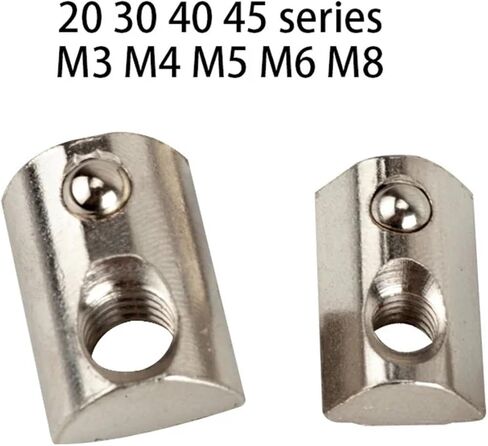 50pcs m4 m5 t nut slot nut with bead aluminium profile marble ball nut hammer head leadling carbon carbon stitener (m3) in Kuwait