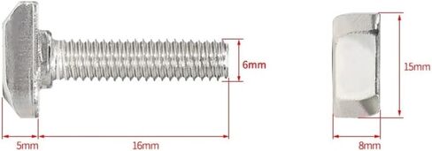 140pcs 3030 موصلات ملف تعريف الألومنيوم 20pcs بين قوسين زاوية + 40pcs M6x16mm t براغي الترباس + 40pcs M6 Hex Hox Nuts + 6x16x2 غسالات (أسود) in Kuwait