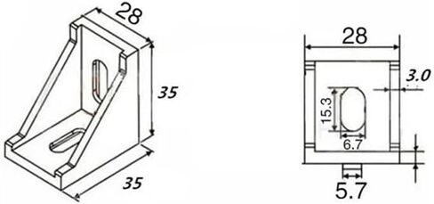 140pcs 3030 موصلات ملف تعريف الألومنيوم 20pcs بين قوسين زاوية + 40pcs M6x16mm t براغي الترباس + 40pcs M6 Hex Hox Nuts + 6x16x2 غسالات (أسود) in Kuwait