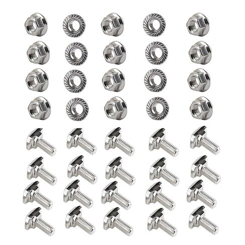 20pcs 2020 3030 4040 الألومنيوم المظهر الجانبي M5 M6 M8 Hammer Brold T Screw 20pcs شفة الجوز in Kuwait