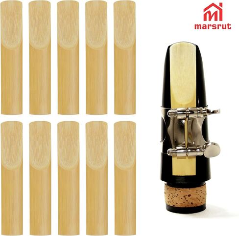 10pcs BB Clarinet Reeds 2.5 Strength ، Reed for Clarinet التقليدية مع قطع غير متوفرة ، نصيحة أرق للمبتدئين ، سهلة اللعب ، حزمة مع صندوق بلاستيكي in Saudi Arabia