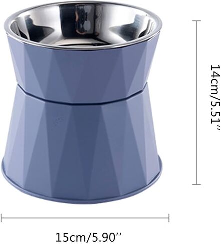 Elevated for Bowls Small Dog Raised Food Feeding Dish Stainless Steel Bowl with Stable Stand Feeder for Cats and Pup in Kuwait