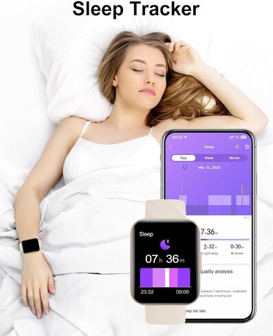 Watch Smart Watch (إجابة/إجراء مكالمات) ، ساعات ذكية 1.85 "للنساء للنساء ، تتتبع اللياقة البدنية للنساء مع 100+ أوضاع رياضية شاشة شاشة لمعدل ضربات القلب لـ iOS Android Ponts مقاومة للماء (الوردي الفاتح) in Saudi Arabia
