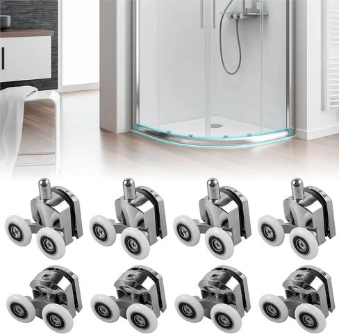 8Pcs 23mm Aluminum Alloy Top Shower Door Rollers Pulley Bathroom Sliding Glass Door Wheels Sliding Door Wheels Rollers Bathroom(16pcs) in Saudi Arabia