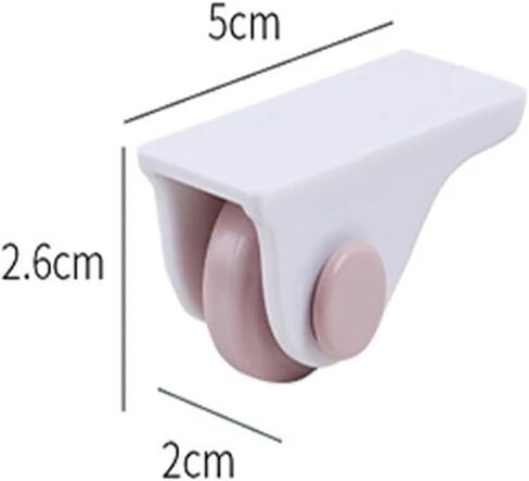 4/8-Pack Noiseless Wheels to Move Storage Boxes, Trash Bins & Cabinets Tool-Free Sticky Installation Sticky-Tape Pulley Wheels(8Pcs Pink) in Saudi Arabia