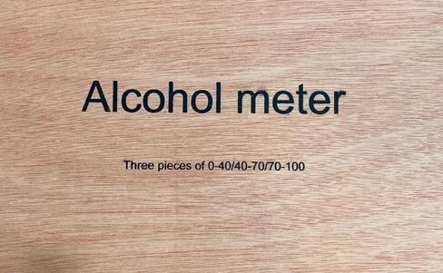 5 قطع معادلة الكحول مجموعة مخطط الكحول الدقيق 0-100 ٪ ABV ، للروح والأرواح قمر القمر اختبار الخمور مع مربع تخزين خشبي اختبار جرة جرة (صندوق خشبي) in Kuwait