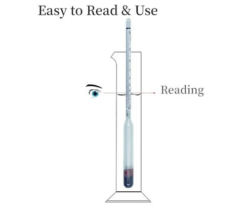 5 قطع معادلة الكحول مجموعة مخطط الكحول الدقيق 0-100 ٪ ABV ، للروح والأرواح قمر القمر اختبار الخمور مع مربع تخزين خشبي اختبار جرة جرة (صندوق خشبي) in Kuwait