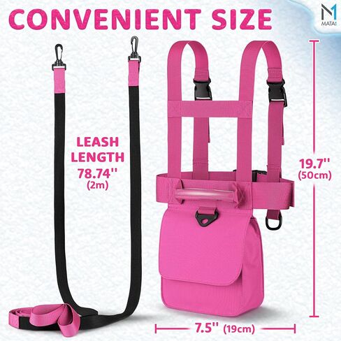 Ski & Snowboard Training Harness for Kids - 2 Elastic Straps w/Easy Lift-Handle - Ski Trainer Backpack for Toddlers in Kuwait