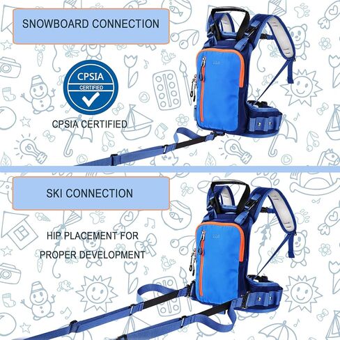 Ski Harness for Kids, Adjustable Ski and Snowboard Harness Trainer, Teach Your Child The Speed Control of Skiing in Kuwait