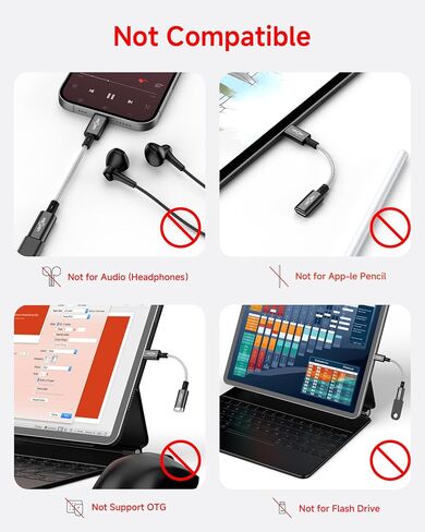 2 Pack 27W USB C Female to Lightning Male Cable Adapter, Type C Converter Cord Connector with Fast Charging & Data Transfer for iPhone 14/13/12/11,iPad, Airpods,Not for Audio/Headphone/OTG in Saudi Arabia