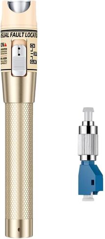 Visual Fault Locator, 80mW 80-100KM VFL Fiber Optic Tester Kit - Include Single Mode 9/125um FC Male to LC Female Adapter, Red Light Pen for Fiber Network Cable Test in Saudi Arabia
