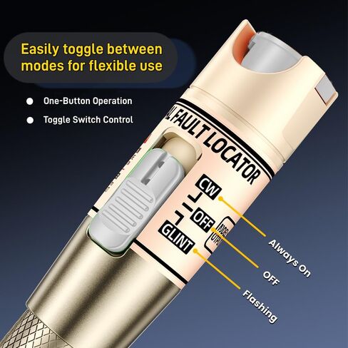 Visual Fault Locator, 80mW 80-100KM VFL Fiber Optic Tester Kit - Include Single Mode 9/125um FC Male to LC Female Adapter, Red Light Pen for Fiber Network Cable Test in Saudi Arabia