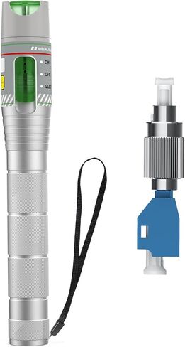 2PCS 100KM Visual Fault Locator for Fiber Optic Cables, VFL Support FC/ST/SC/LC Interfaces, Long-Range Fault Finder, Fiber Light Pen Tester, High-Precision OTDR Mapping Tool for FTTH, Telecom, Datacom in Kuwait