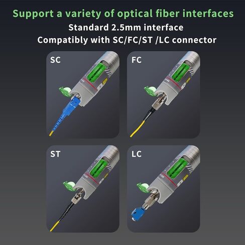2PCS 100KM Visual Fault Locator for Fiber Optic Cables, VFL Support FC/ST/SC/LC Interfaces, Long-Range Fault Finder, Fiber Light Pen Tester, High-Precision OTDR Mapping Tool for FTTH, Telecom, Datacom in Kuwait