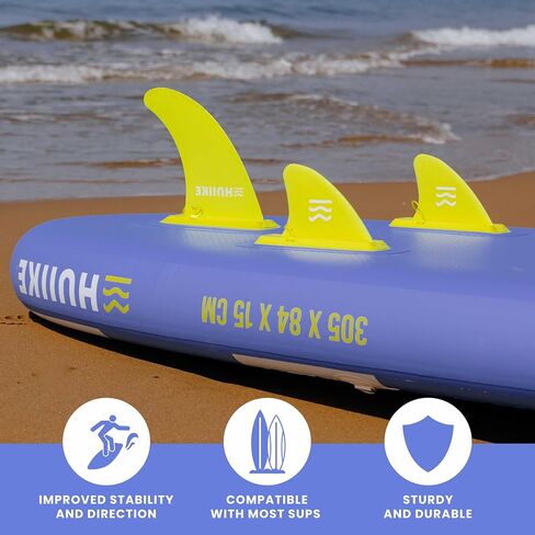Paddle Board Fins Replacement 3 Pack Detachable Stand Up Paddleboard Fins with Safety Lock | Inflatable Paddle Board Accessories for Sup, Surfboard and Longboard | Sup Fin Replacement Kit in Saudi Arabia