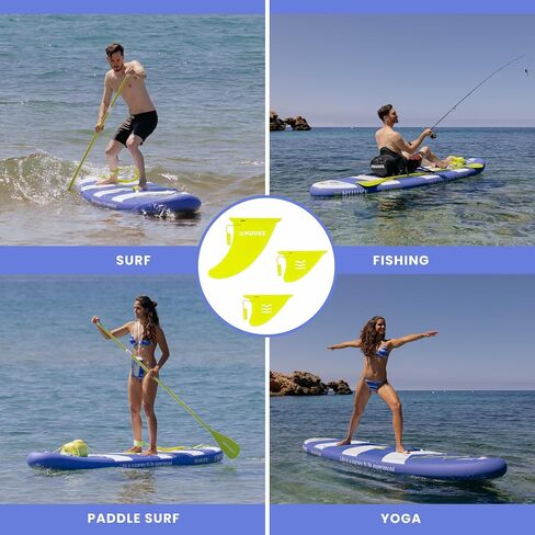 Paddle Board Fins Replacement 3 Pack Detachable Stand Up Paddleboard Fins with Safety Lock | Inflatable Paddle Board Accessories for Sup, Surfboard and Longboard | Sup Fin Replacement Kit in Saudi Arabia