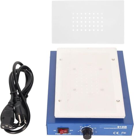 Keenso LED Microcputher Soldering لوحة ساخنة فعالة لإصلاح لوحة الدائرة DIY سبيكة الألومنيوم 450W (بلاد الولايات المتحدة 110 فولت) in Kuwait