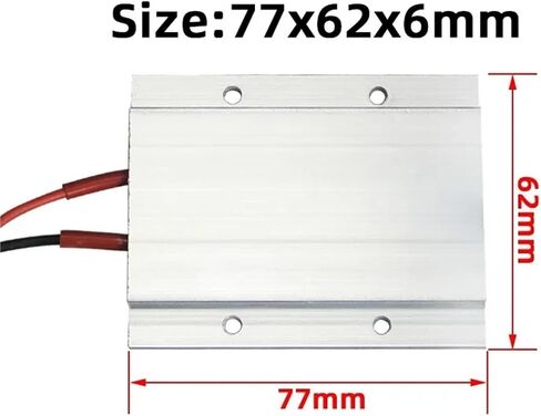 77x62mm PTC ورقة التدفئة ثابتة درجة الحرارة السيراميك PTC لوحة التسخين 12V 24V 110V 220V عنصر التدفئة محطة التخلص من (220 فولت - 80 درجة) in Saudi Arabia