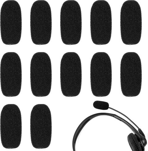 12 Pack Mini Foam Windscreen for Headset Microphone, High Density Mic Headset Cover Mini Size Foam Microphone Windscreen Mic Covers for Protection Headset Lavalier Microphones Noise Reduction in Saudi Arabia