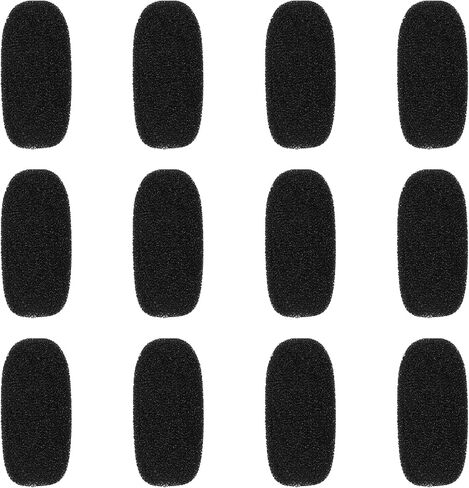 12 Pack Mini Foam Windscreen for Headset Microphone, High Density Mic Headset Cover Mini Size Foam Microphone Windscreen Mic Covers for Protection Headset Lavalier Microphones Noise Reduction in Saudi Arabia