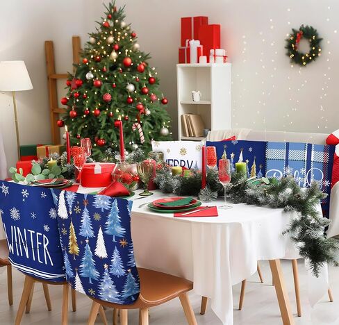 6 Pcs Lime Green Christmas Chair Covers Christmas Chair Back Covers Xmas Chair Protector Slipcovers Washable Winter Dining Room Seat Covers for Home Hotel Kitchen Decorations in Saudi Arabia
