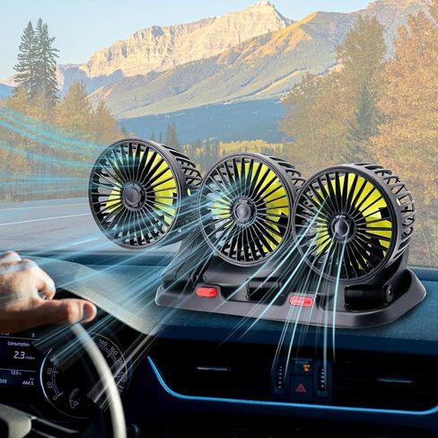Backseat Car Fan, Car Fan for Back Seat, Back Seat Fans for Kid (No Battery) in Saudi Arabia