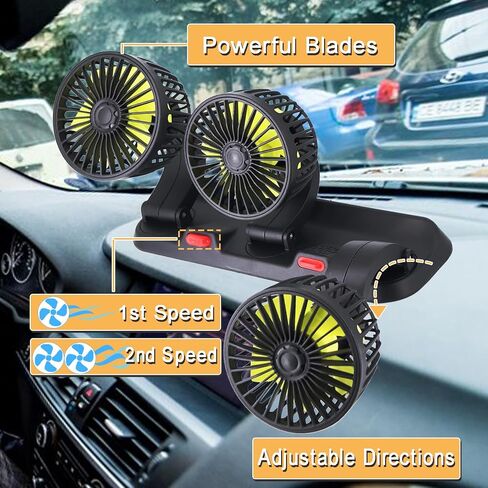 Backseat Car Fan, Car Fan for Back Seat, Back Seat Fans for Kid (No Battery) in Saudi Arabia