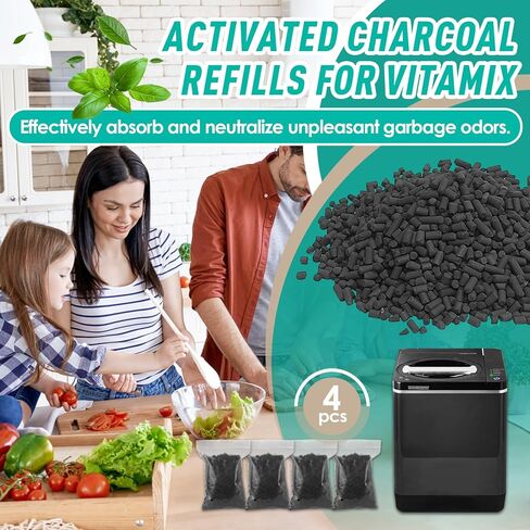 تعبئة الفحم المنشط من 4 عبوات لـ Vitamix FC-50-SP-SP-SP-SMALR COMPOSTER SMART WAST in Kuwait
