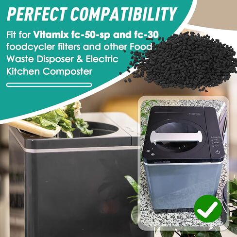 تعبئة الفحم المنشط من 4 عبوات لـ Vitamix FC-50-SP-SP-SP-SMALR COMPOSTER SMART WAST in Kuwait