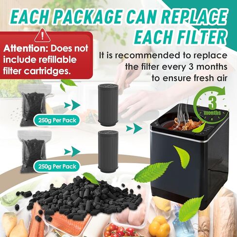 تعبئة الفحم المنشط من 4 عبوات لـ Vitamix FC-50-SP-SP-SP-SMALR COMPOSTER SMART WAST in Kuwait