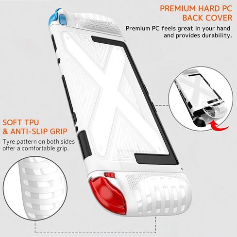حافظة NINKI Grip لجهاز Nintendo Switch 2 Case Stand 2025، حافظة رفيعة للغاية غير قابلة للانزلاق من البولي كربونات + غطاء حماية من السيليكون TPU لجهاز Nintendo Switch 2025 حافظة حماية لغطاء وحدة التحكم Switch 2، أسود in Kuwait