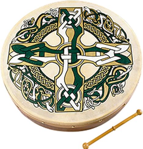 Waltons Bodhrán 18" (Chase) - Handcrafted Irish Instrument - Crisp & Musical Tone - Hardwood Beater Included w/Purchase in Kuwait