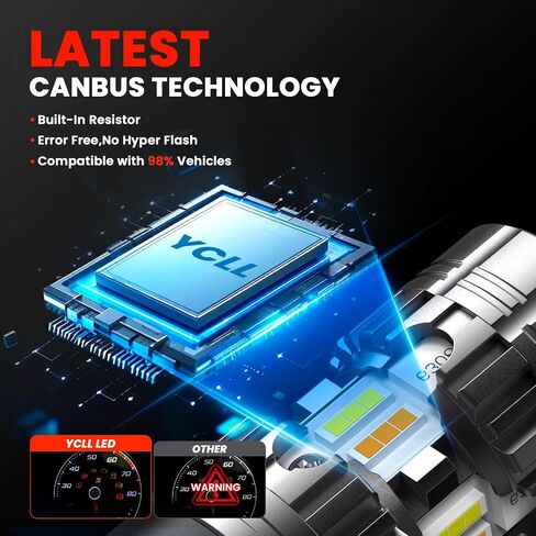 4257 4257NA LED LED لمبة التبديل يناسب Ford Maverick ، ​​بنيت في المقاوم Canbus خالية من الإشارة الأمامية الإشارة ضوء العنبر/مصباح DRL الأبيض ، 500 ٪ مشرق (2pcs) in Kuwait