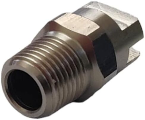 H1/8VV 8002 Stainless Steel Flat Fan Spray Nozzle, 1/8 NPT Male Thread, for Extractor Tip, Silver in Kuwait