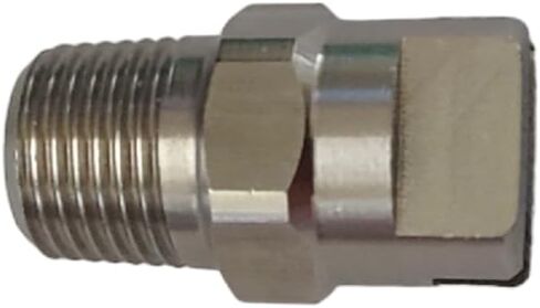H1/8VV 8002 Stainless Steel Flat Fan Spray Nozzle, 1/8 NPT Male Thread, for Extractor Tip, Silver in Kuwait