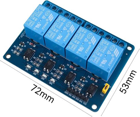 4 وحدة ترحيل القناة DC 12V مع لوحة التحكم Optocoupler وضوء المؤشر ، مرحلات إكسسوارات لوحة التطوير ، Suport High Low Level Trigger in Kuwait