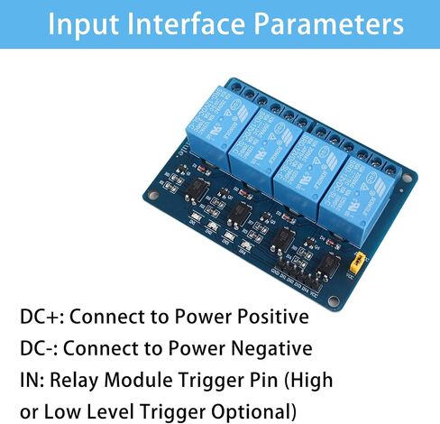 4 وحدة ترحيل القناة DC 12V مع لوحة التحكم Optocoupler وضوء المؤشر ، مرحلات إكسسوارات لوحة التطوير ، Suport High Low Level Trigger in Kuwait