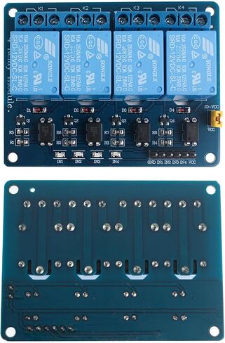 4 وحدة ترحيل القناة DC 12V مع لوحة التحكم Optocoupler وضوء المؤشر ، مرحلات إكسسوارات لوحة التطوير ، Suport High Low Level Trigger in Kuwait