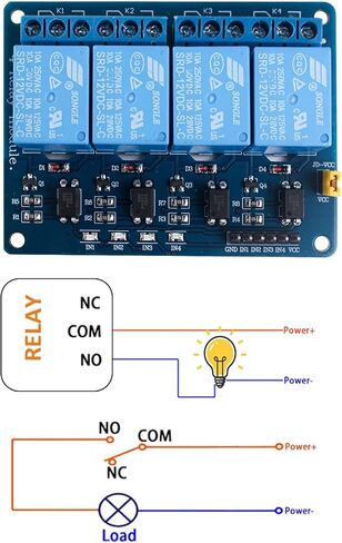 4 وحدة ترحيل القناة DC 12V مع لوحة التحكم Optocoupler وضوء المؤشر ، مرحلات إكسسوارات لوحة التطوير ، Suport High Low Level Trigger in Kuwait