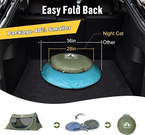 Night Cat Pop-up Camping Tent: 1 Person Tent Waterproof Instant Easy Setup Tunnel Tent in Saudi Arabia