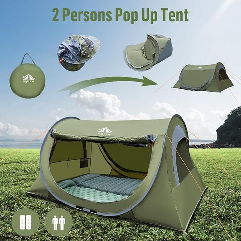 Night Cat Pop-up Camping Tent: 1 Person Tent Waterproof Instant Easy Setup Tunnel Tent in Saudi Arabia