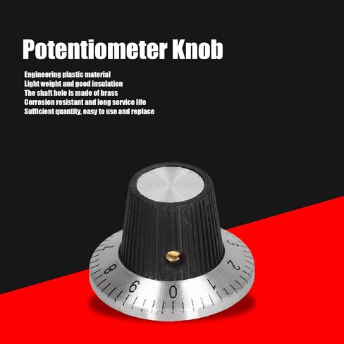 50Pcs Potentiometer Dial Knob Plastic Control Knobs Caps Replacement with 6mm Shaft BEM C1 in Saudi Arabia