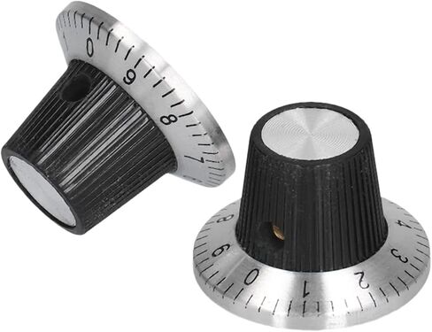 50Pcs Potentiometer Dial Knob Plastic Control Knobs Caps Replacement with 6mm Shaft BEM C1 in Saudi Arabia