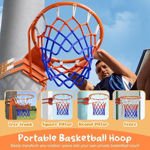 حافة كرة السلة في الهواء الطلق لجبل القطب/الأشجار - طوق كرة السلة على الحائط 18 بوصة مع صافي ، و 2 أشرطة و 4 مرساة الترباس in Kuwait