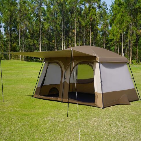 Vidalido Tents，3-4 Person Camping Tent with Extended Vestibule，Weather Resistant Family Tents with Breathable Mesh Windows，Easy Install Waterproof Outdoor Tent for Backpacking and Camping Hiking in Kuwait