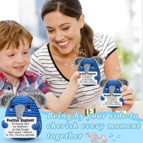 حيوانات كروشيه إيجابية هدايا الأرنب ، الكروشيه المصنوع يدويًا للأرنب العاطفي ، الأفكار للنساء ، والأصدقاء ، وهدية عيد الميلاد وعيد الميلاد ، وأرانب الديكور in Kuwait