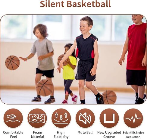 Silent Basketball, 2025 Upgrade Dribble Silent Basketball, Silent Basketball Dribbling Indoor, Quiet Basketball Dribbling Indoor, Foam Basketball Indoor Training Quiet Ball, No.7-9.4inch in Saudi Arabia