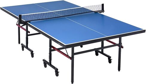 VEVOR Ping Pong Table, Professional Table Tennis Game, Indoor MDF Portable Table Tennis Table, Foldable Ping Pong Table with Quick Clamp Net and Lockable Wheel, 10 Minute Easy Assembly, 25mm Tabletops in Saudi Arabia