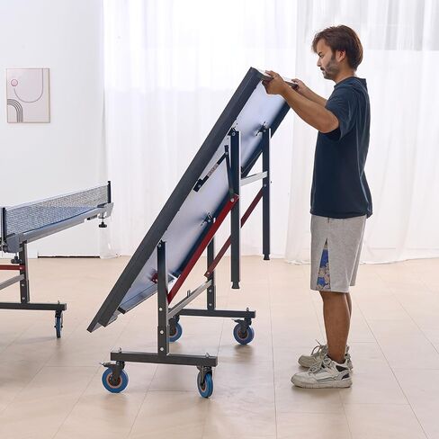 VEVOR Ping Pong Table, Professional Table Tennis Game, Indoor MDF Portable Table Tennis Table, Foldable Ping Pong Table with Quick Clamp Net and Lockable Wheel, 10 Minute Easy Assembly, 25mm Tabletops in Saudi Arabia